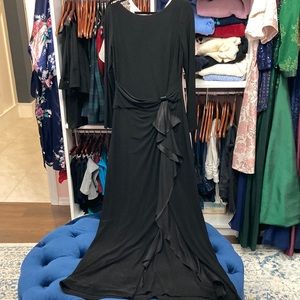 LAUREN Ralph Lauren Evening Black Knot Gown 12